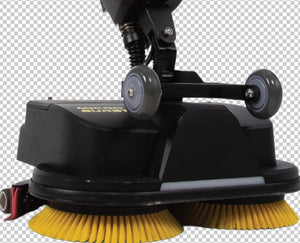 Tornado Mop Microburst | 17.5" Walk-Behind Floor Scrubber | Dual Brush | Lithium Battery | Ultra-Compact