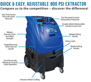 Hard Surface Extractor | Sandia Sniper 80-3800-H-Dual Purpose, 12 Gallon, 100-800 PSI, Hot Water