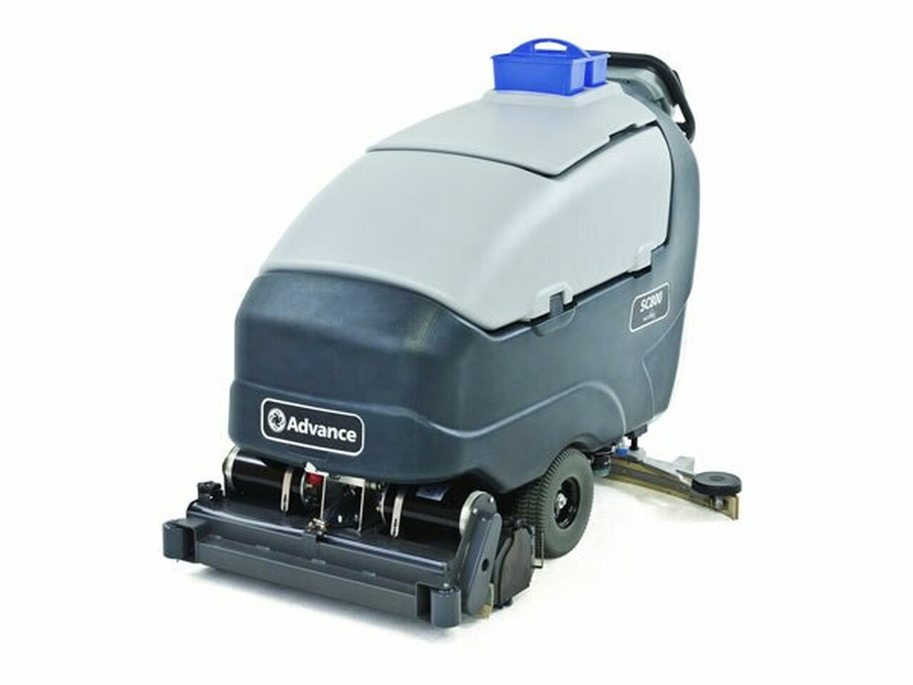 Demo Unit Advance SC750 | 28" Walk Behind Cylindrical Floor Sweeper-Scrubber | Battery | Self Propel | Low Hours