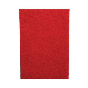 Buffing Floor Pads, 20 X 14, Red, 10/carton