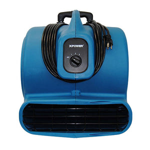 XPOWER P-830H, Air Mover, 1 HP, 3600 CFM, Stackable, Telescopic Handle and Wheels, 8.5 AMPs, 33lbs